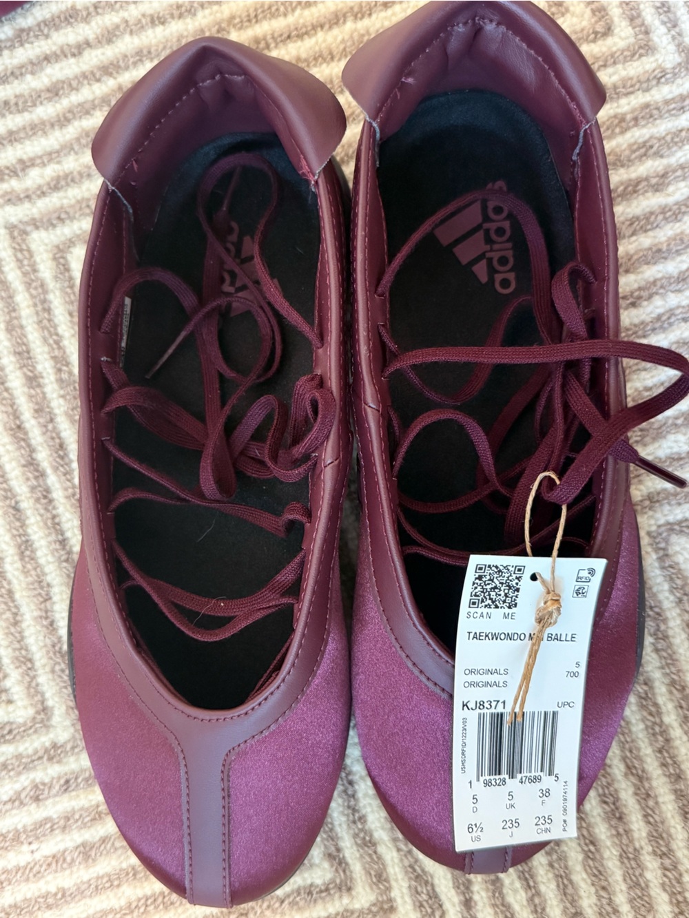 NWT adidas Taekwando Mei Ballet flat in Merlot